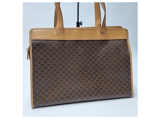 Céline Borsa shopper Triomphe Macadam con taschino Borsa a tracolla Marrone - vista 10