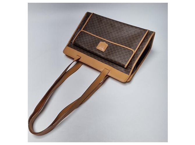 Céline Borsa shopper Triomphe Macadam con taschino Borsa a tracolla Marrone - vista 11