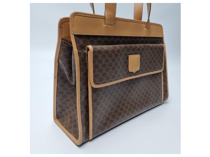 Céline Borsa shopper Triomphe Macadam con taschino Borsa a tracolla Marrone - vista 5
