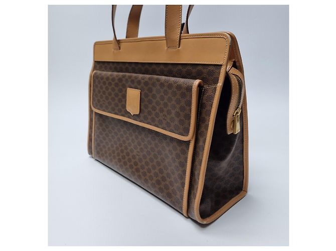 Céline Borsa shopper Triomphe Macadam con taschino Borsa a tracolla Marrone - vista 6