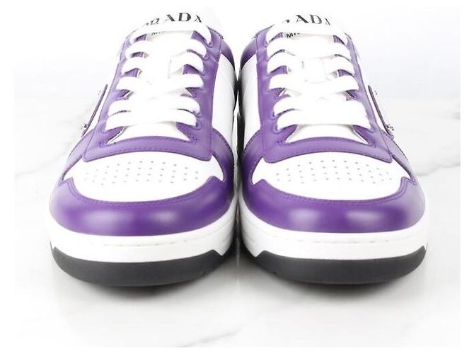 Prada Sneakers Downtown in pelle viola Porpora - vista 3