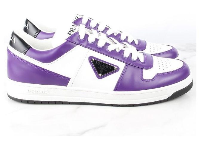 Prada Sneakers Downtown in pelle viola Porpora - vista 4