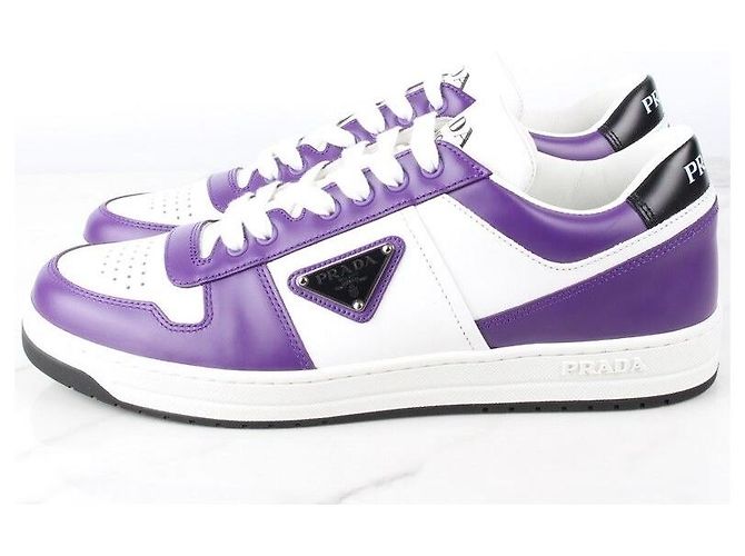 Prada Sneakers Downtown in pelle viola Porpora - vista 5