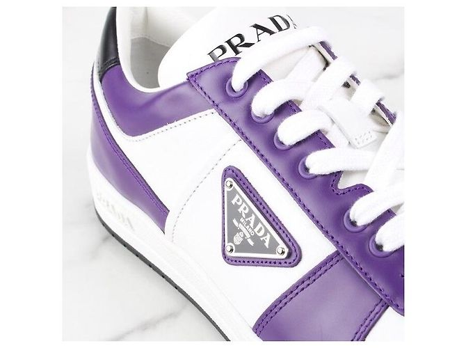 Prada Sneakers Downtown in pelle viola Porpora - vista 6