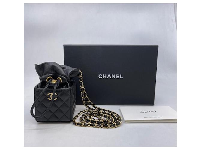 Chanel Mini borsa a secchiello con catena a tracolla nera Nero - vista 2