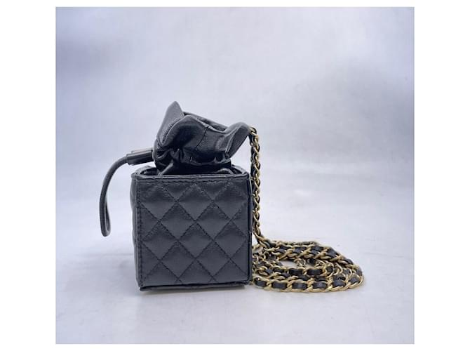 Chanel Mini borsa a secchiello con catena a tracolla nera Nero - vista 4