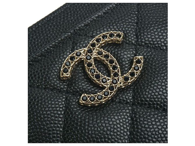 Chanel Set de Regalo Completo de Cartera de Monedas y Tarjetas GIRLY STRASS Negro - vista 6