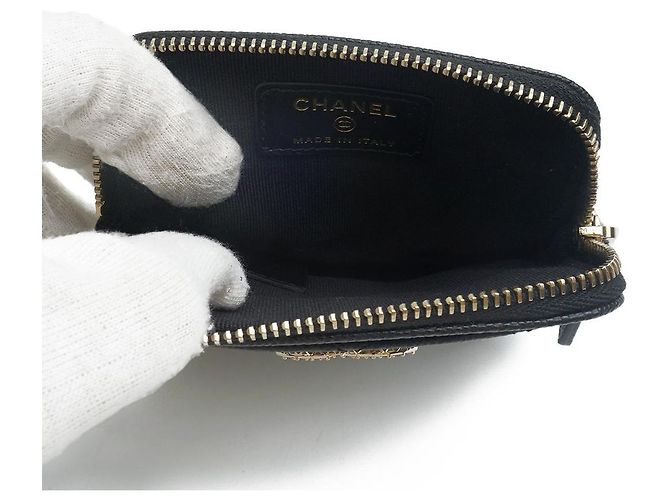 Chanel Set de Regalo Completo de Cartera de Monedas y Tarjetas GIRLY STRASS Negro - vista 7