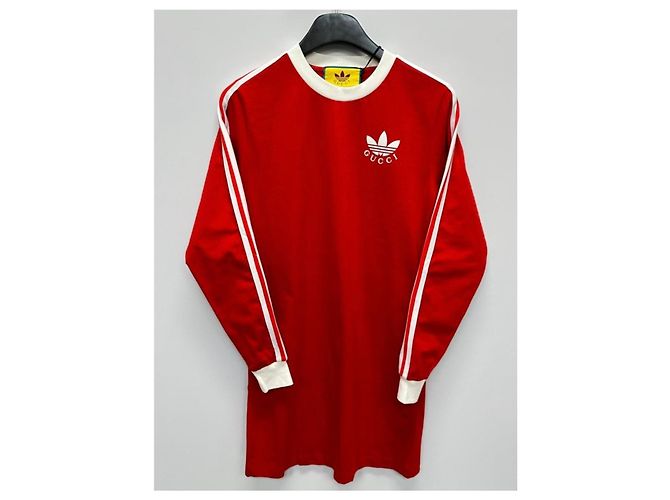 Vestido de jersey de algodón Gucci Adidas Roja - vista 2