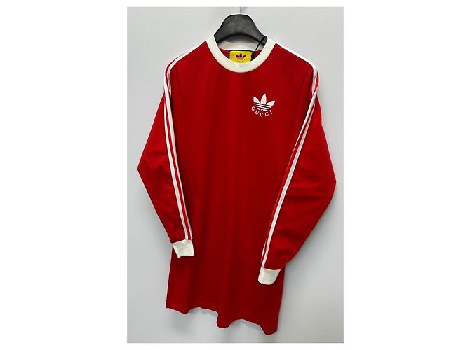 Vestido de jersey de algodón Gucci Adidas Roja - vista 4