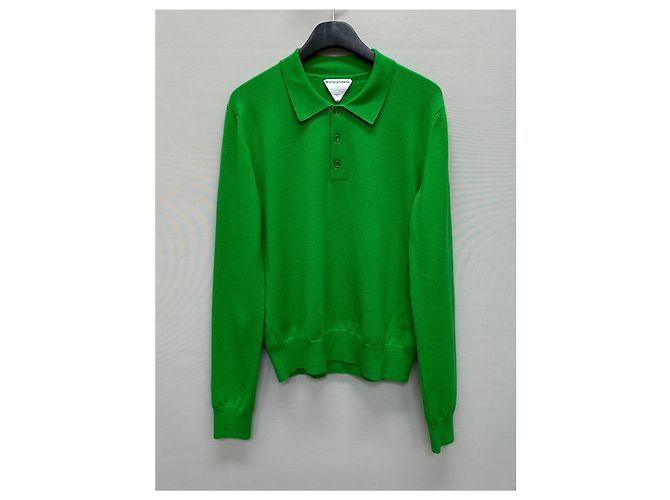 Bottega Veneta Tricô leve de lã com triângulo nas costas (SKU Verde - vista 2