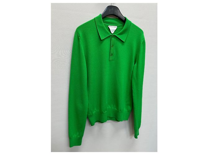 Bottega Veneta Tricô leve de lã com triângulo nas costas (SKU Verde - vista 3