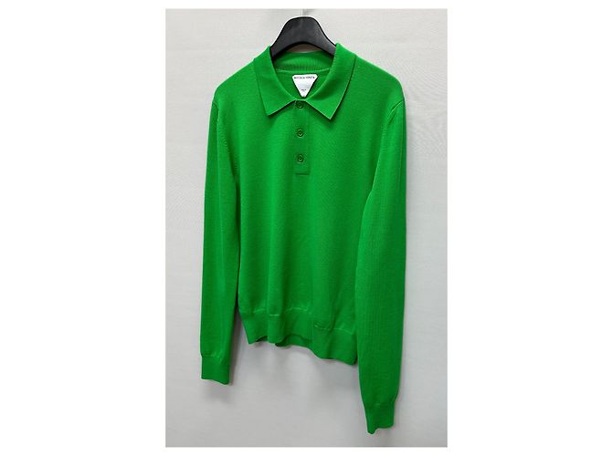 Bottega Veneta Tricô leve de lã com triângulo nas costas (SKU Verde - vista 4