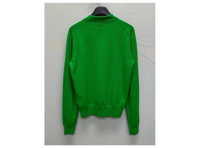 Bottega Veneta Tricô leve de lã com triângulo nas costas (SKU Verde - vista 5