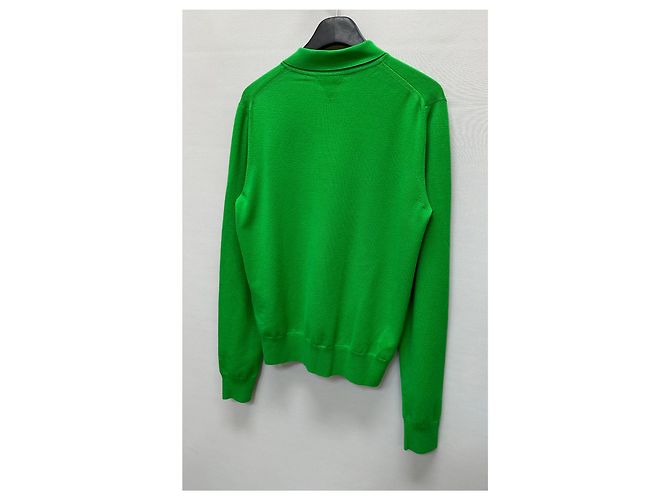 Bottega Veneta Tricô leve de lã com triângulo nas costas (SKU Verde - vista 6