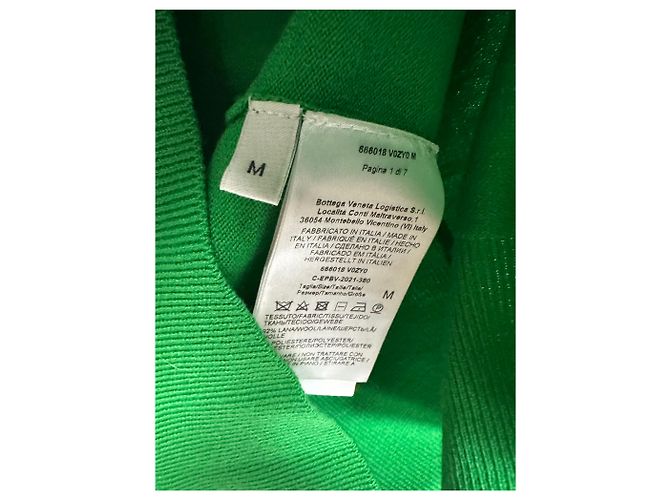 Bottega Veneta Tricô leve de lã com triângulo nas costas (SKU Verde - vista 8