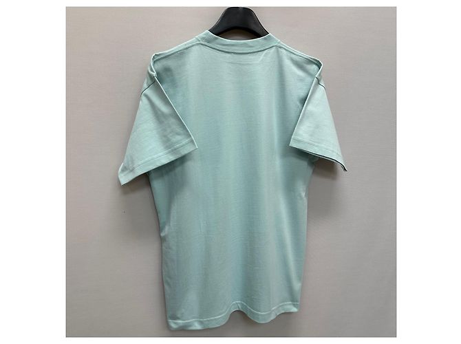 Balenciaga T-Shirt mit BB-Logo-Stickerei Blau - Ansicht 7