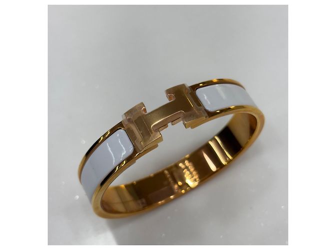 Hermès Click White Rose Gold PM Blanco - vista 8