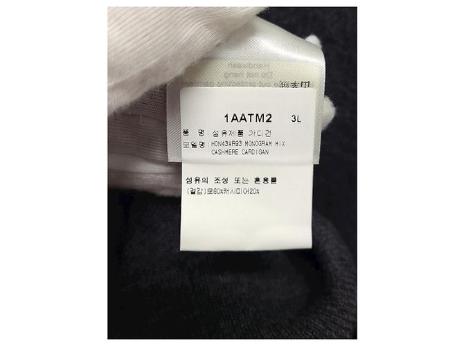 Louis Vuitton Monogramm-Mix Cardigan aus grauem Kaschmir Braun - Ansicht 4