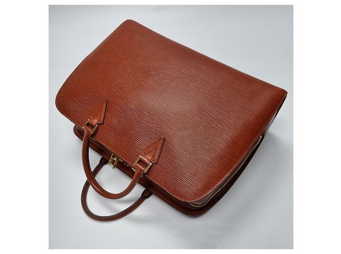 Louis Vuitton Sac Document Epi Sorbonne Mixte (Double Compartiment, Modèle Rare) Marron - vue 11