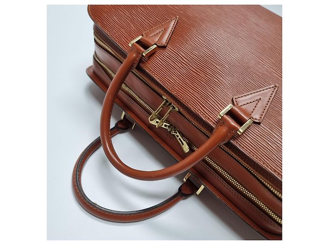 Louis Vuitton Sac Document Epi Sorbonne Mixte (Double Compartiment, Modèle Rare) Marron - vue 12
