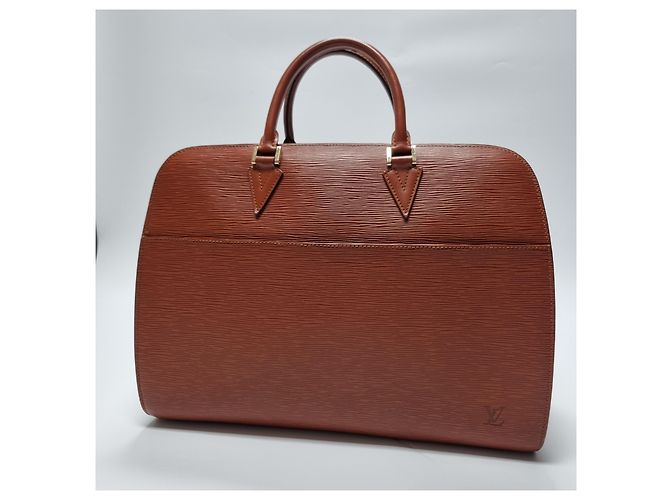Louis Vuitton Sac Document Epi Sorbonne Mixte (Double Compartiment, Modèle Rare) Marron - vue 3