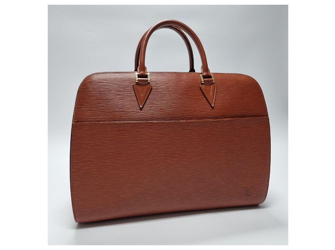 Louis Vuitton Sac Document Epi Sorbonne Mixte (Double Compartiment, Modèle Rare) Marron - vue 4