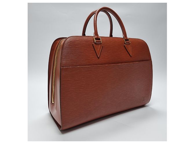 Louis Vuitton Sac Document Epi Sorbonne Mixte (Double Compartiment, Modèle Rare) Marron - vue 5