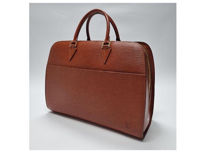 Louis Vuitton Sac Document Epi Sorbonne Mixte (Double Compartiment, Modèle Rare) Marron - vue 6