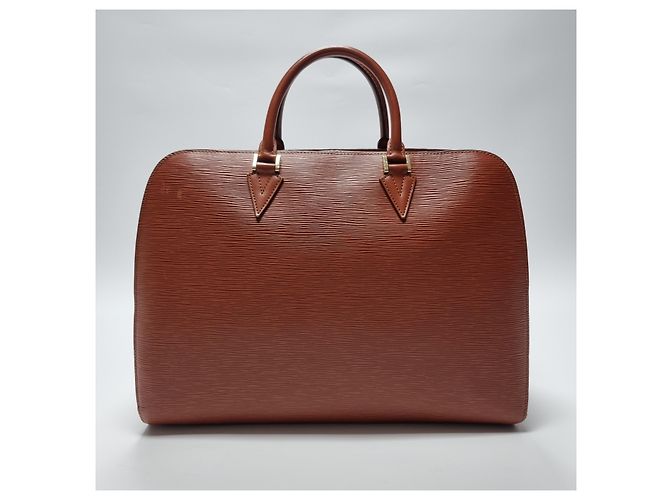 Louis Vuitton Sac Document Epi Sorbonne Mixte (Double Compartiment, Modèle Rare) Marron - vue 8