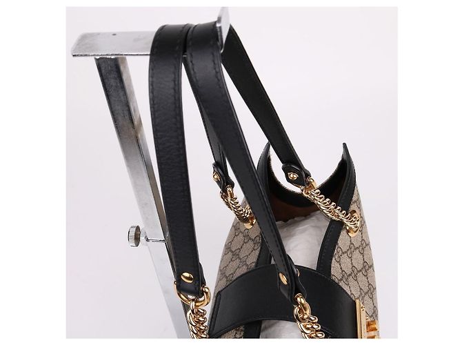 Gucci Canvas Padlock Medium Chain Bag Schwarz - Ansicht 7