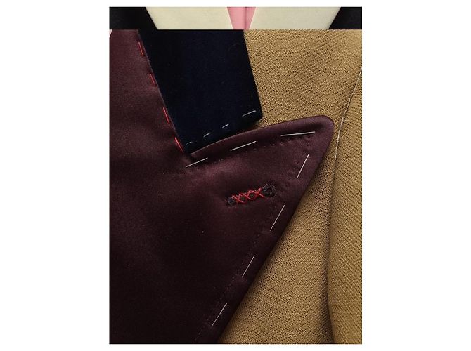 Gucci Vintage Wollmantel Stitch Craft Braun - Ansicht 3