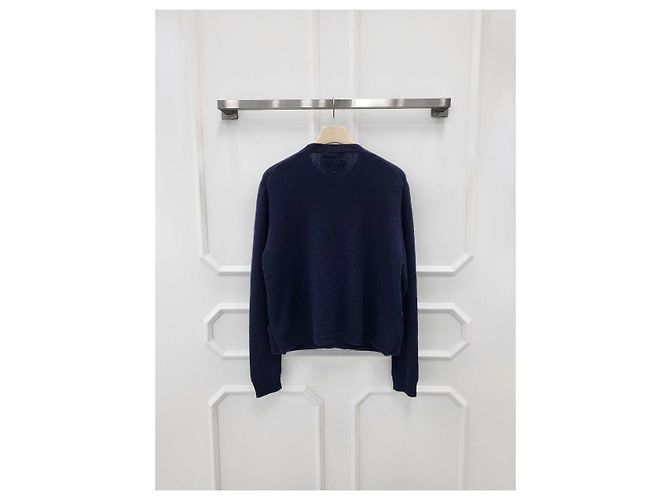Prada Wool Shetland Jumper Round Neck Silvery - view 2