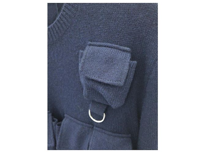 Prada Wool Shetland Jumper Round Neck Silvery - view 4