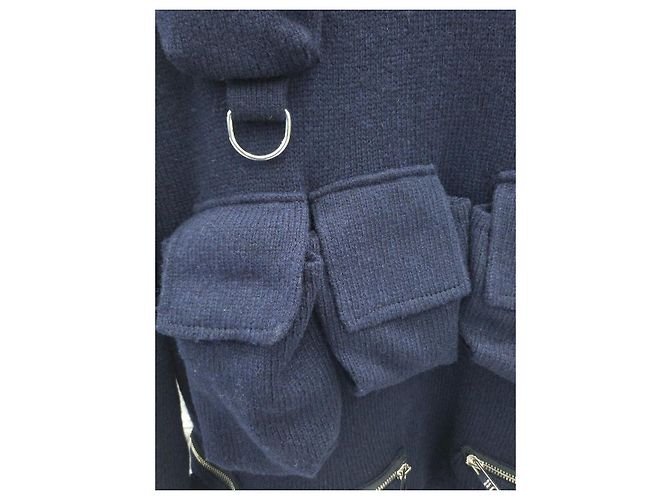 Prada Wool Shetland Jumper Round Neck Silvery - view 5