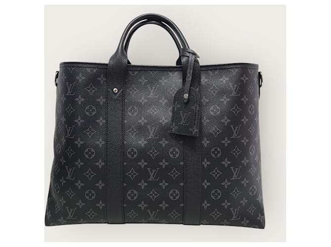 Louis Vuitton Borsa Weekend Eclipse Monogram Crossbody Nera Nero - vista 2