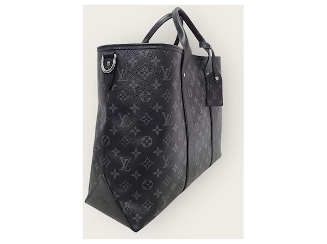Louis Vuitton Borsa Weekend Eclipse Monogram Crossbody Nera Nero - vista 4