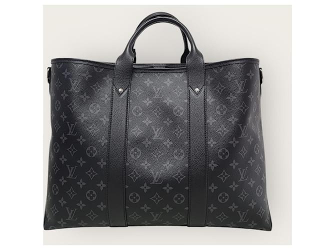 Louis Vuitton Borsa Weekend Eclipse Monogram Crossbody Nera Nero - vista 6
