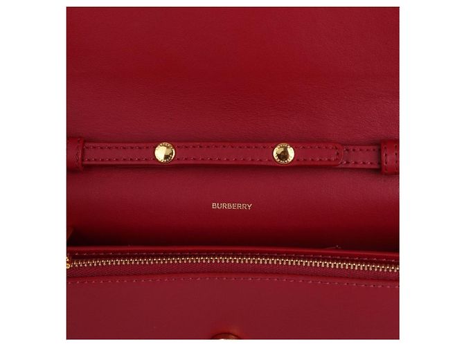 Burberry Mini sac à bandoulière à chaîne Vintage Check Red - vue 10