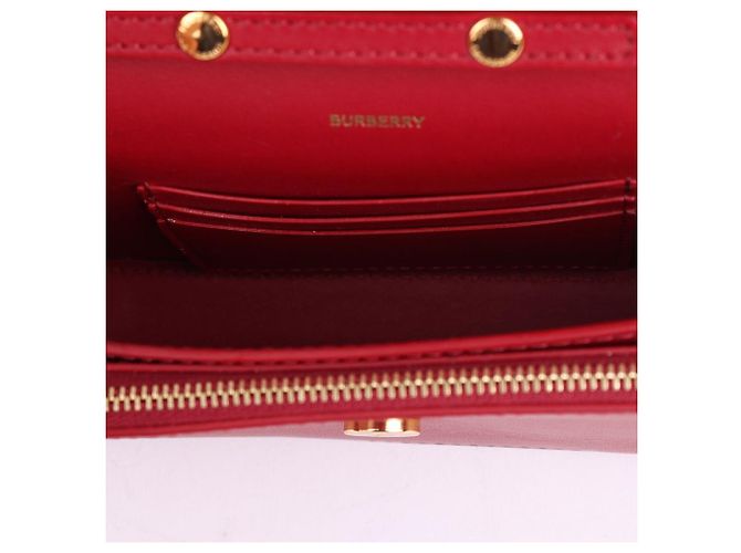 Burberry Mini sac à bandoulière à chaîne Vintage Check Red - vue 11