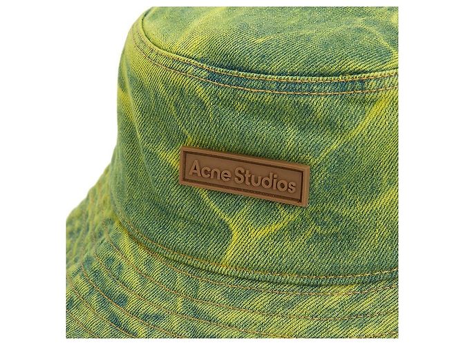 Cappello Bucket in Denim Acne Studios D'oro - vista 6