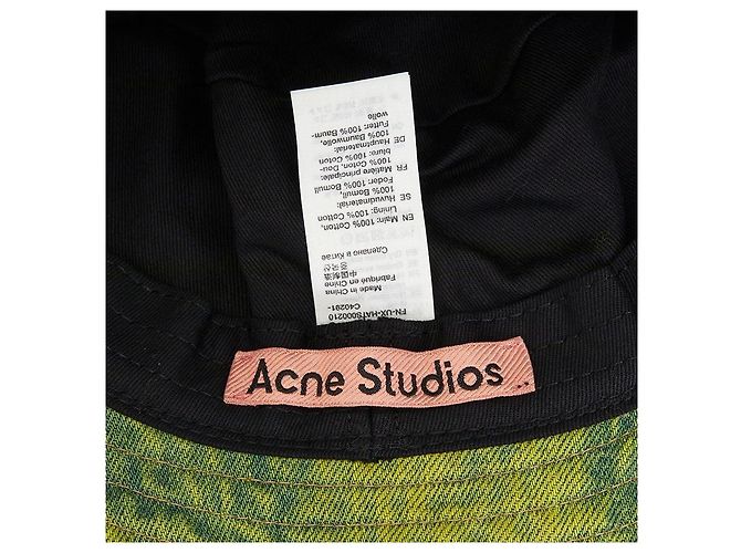 Cappello Bucket in Denim Acne Studios D'oro - vista 7