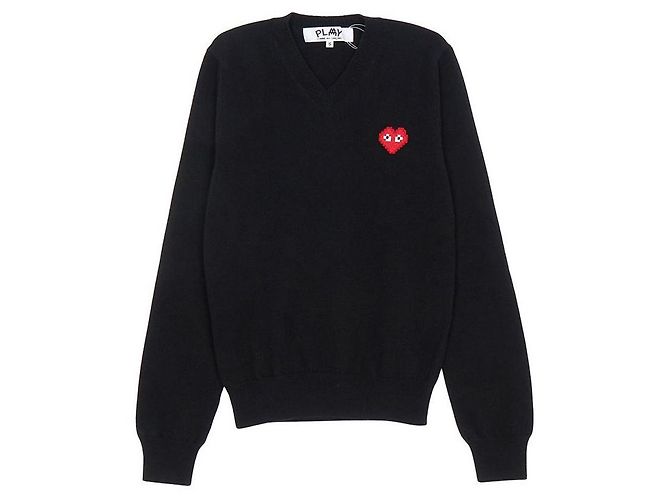 Comme Des Garcons Patch de malha Invader Pixel para mulheres AZ Azul - vista 5