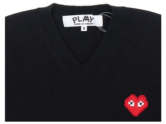 Comme Des Garcons Patch de malha Invader Pixel para mulheres AZ Azul - vista 7