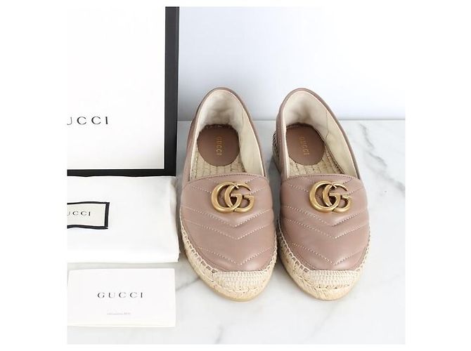 Gucci Espadrilles in pelle slip-on rosa - vista 2