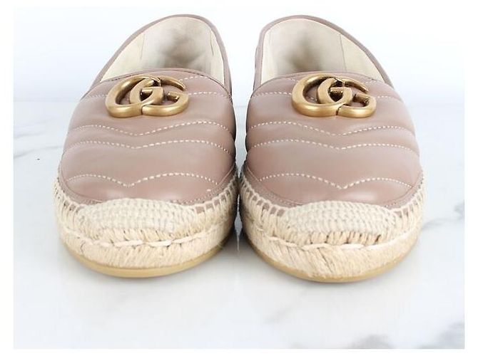 Gucci Espadrilles in pelle slip-on rosa - vista 3