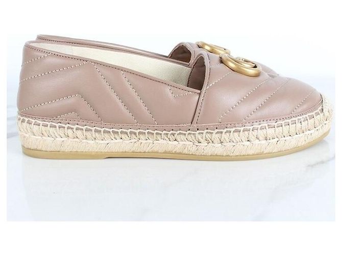 Gucci Espadrilles in pelle slip-on rosa - vista 5