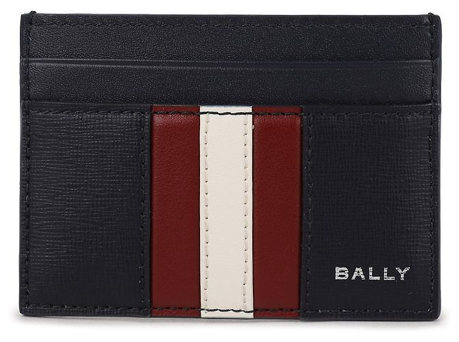 Bally Leather Card Wallet Blue - view 3