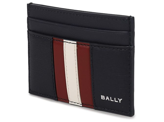 Bally Leather Card Wallet Blue - view 4