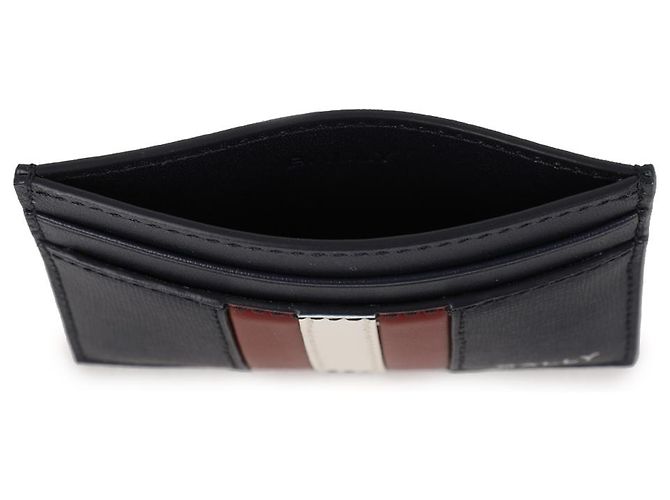 Bally Leather Card Wallet Blue - view 7